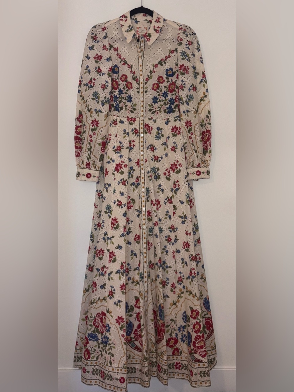 Sezane x Farm Rio Bella Dress in Jardim Romantico Cream Floral Dress FR34/US2 - Picture 5 of 9